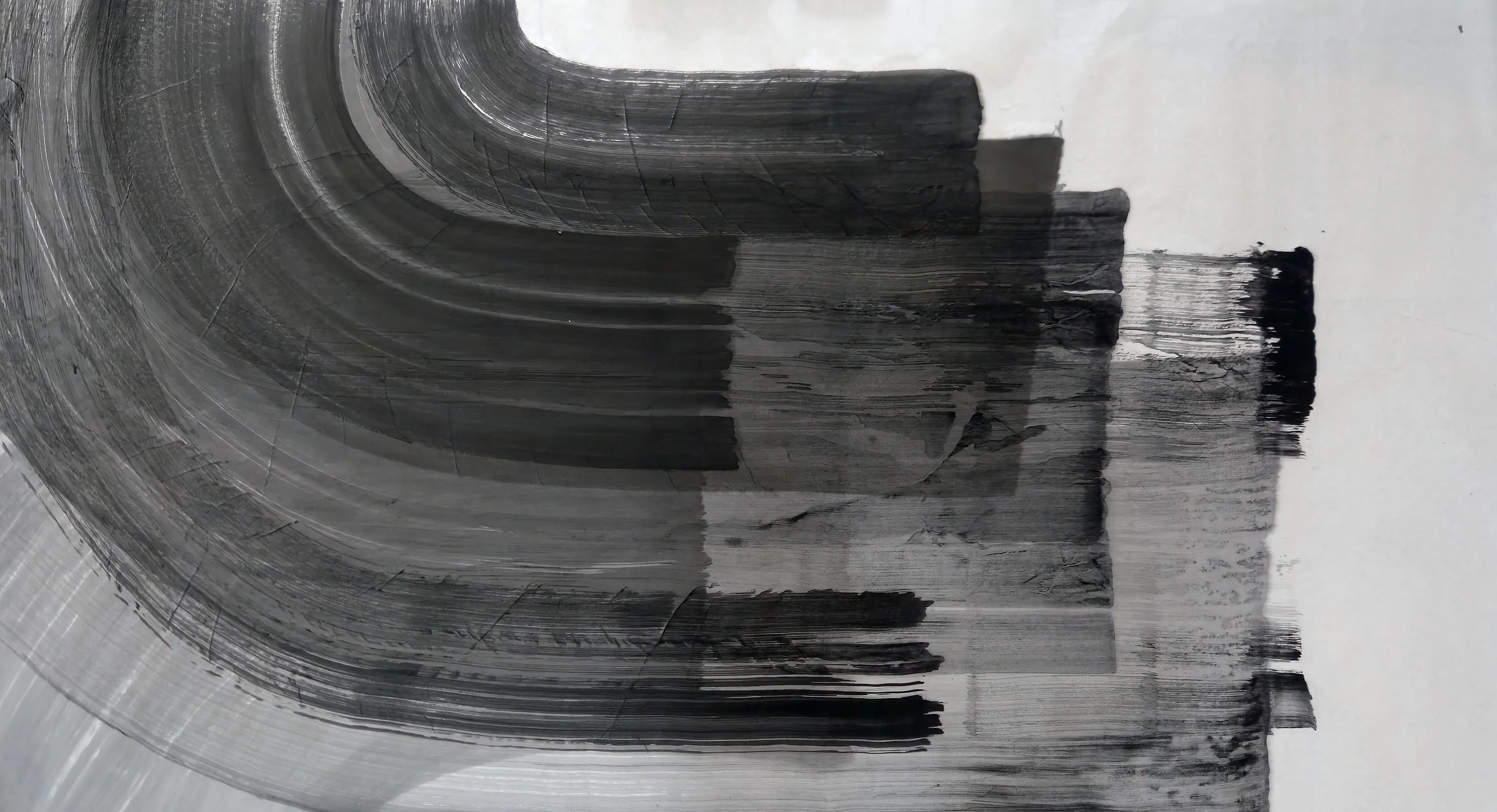 T_305, sumi ink on tanxi jing pi, raw