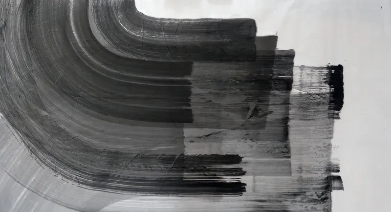 T_305, sumi ink on paper by Peter Yuill