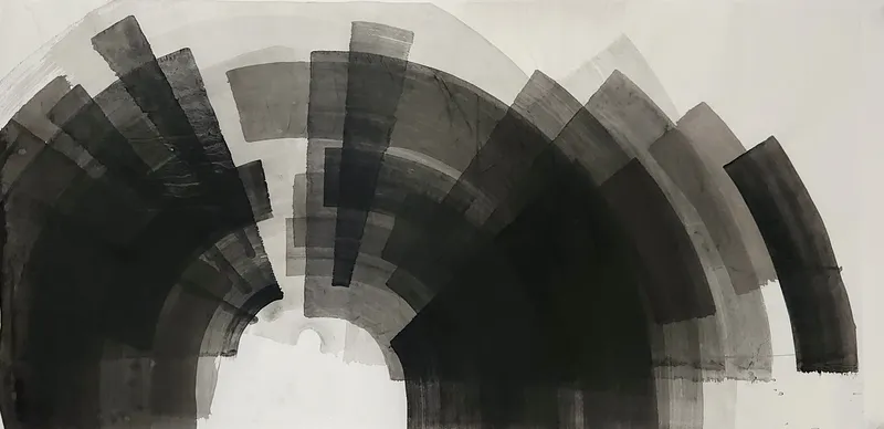 T_340, sumi ink on paper by Peter Yuill