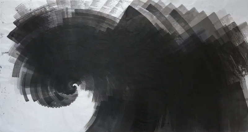 T_388, sumi ink on paper by Peter Yuill